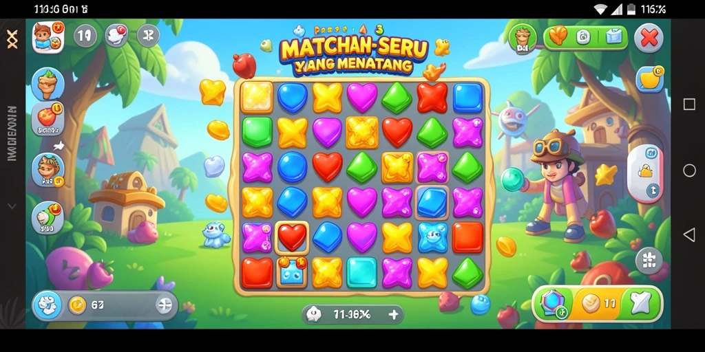 Tampilan gameplay seru dari 116X dalam kategori Match-3.