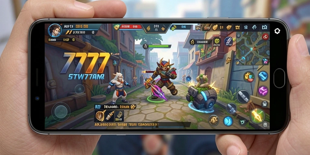 Screenshot utama 7777W menunjukkan antarmuka pengguna yang bersih dan fungsional.
