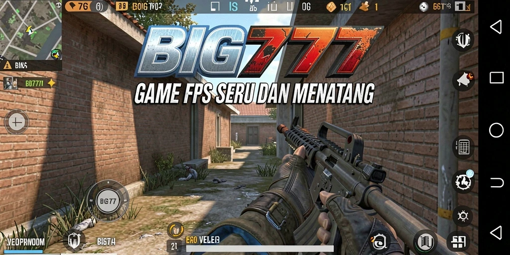 Screenshot gameplay dengan aksi tembak-menembak yang seru di BIG777.