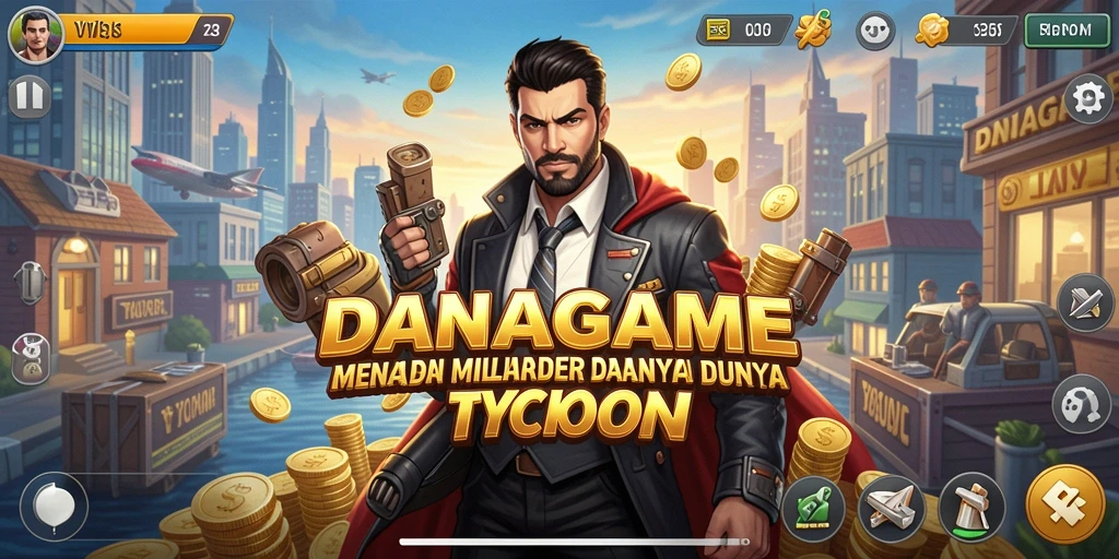Tampilkan gameplay <strong>DANAGAME</strong> yang seru dalam dunia Tycoon.