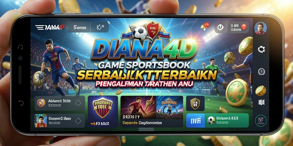 Tampilan menarik aplikasi DIANA4D dengan fitur Sportsbook yang lengkap.