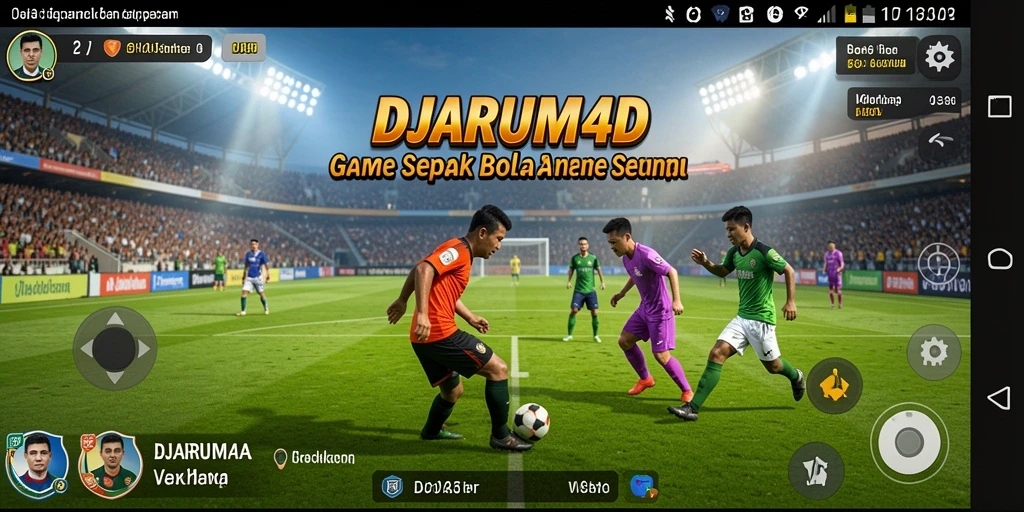 Tampilan gameplay DJARUM4D yang menegangkan saat pertandingan sepak bola.