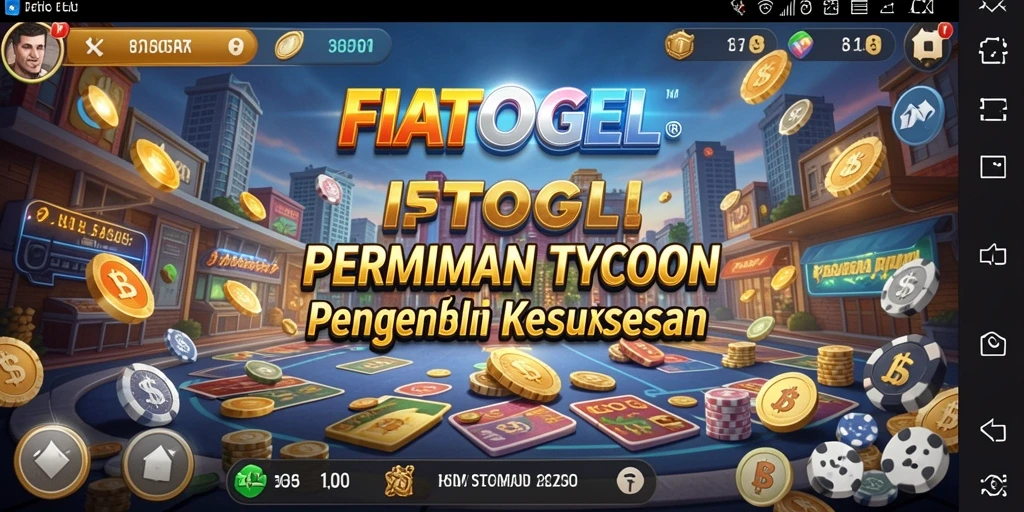 Tangkapan layar gameplay FIATOGEL yang menunjukkan keseruan manajemen bisnis Tycoon.
