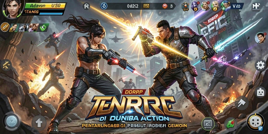 Gameplay seru dan intens dari IDRRP yang menghadirkan pertarungan epik.