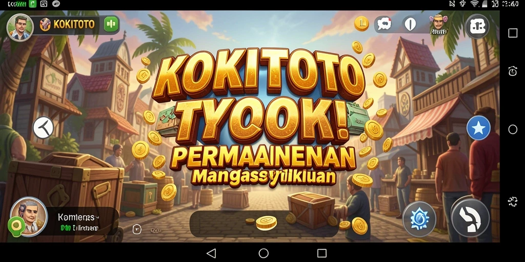 Tampilan menarik gameplay KOKITOTO dengan elemen Tycoon yang menantang.