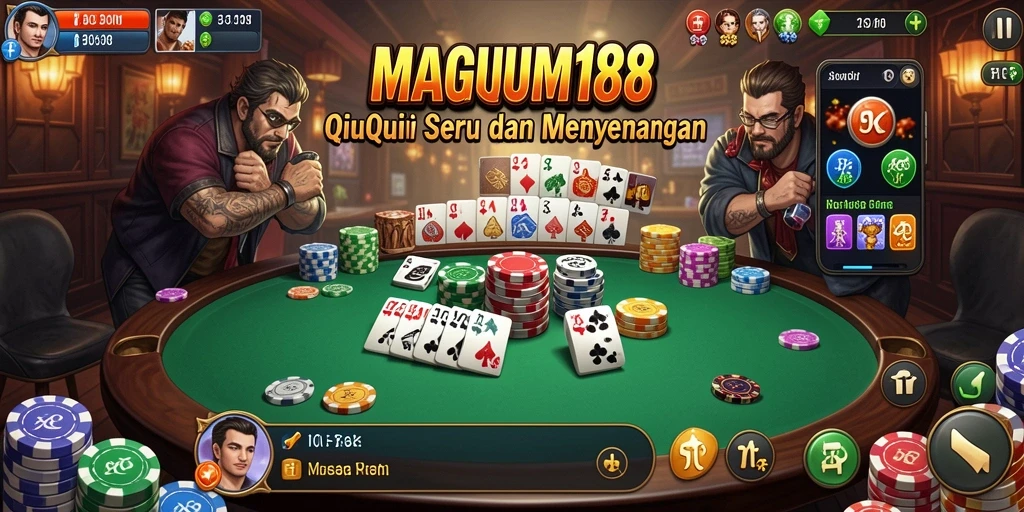 Tampilan gameplay QiuQiu yang menegangkan dan penuh strategi.