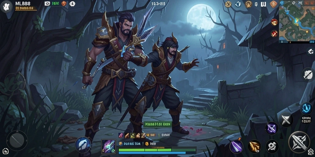 Menampilkan gameplay menegangkan dalam suasana mencekam di MLBB8.