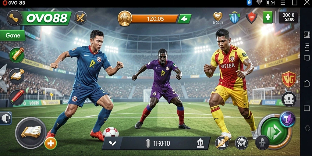 Tampilan gameplay OVO88 yang menggembirakan dan penuh aksi olahraga.