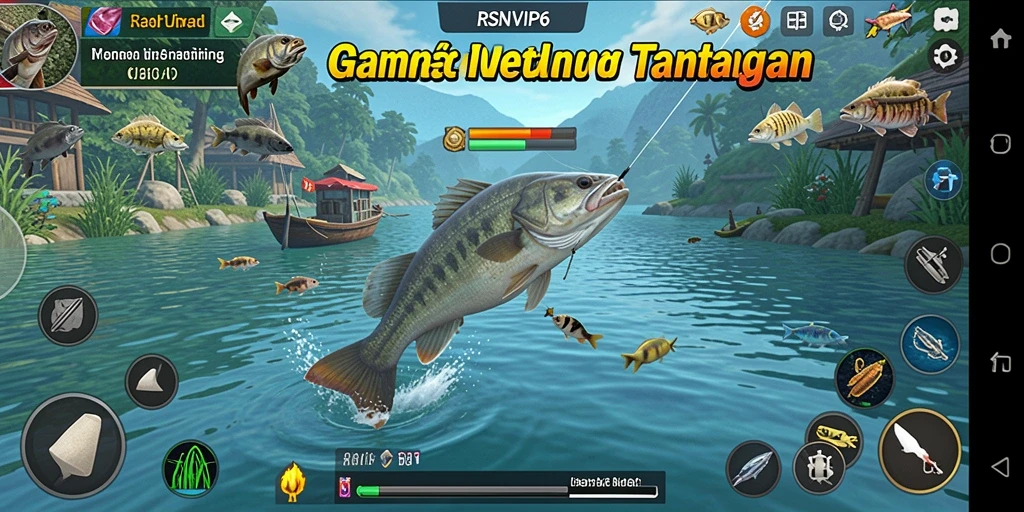 Tangkapan ikan yang besar dan gameplay seru dalam RSNVIP6.